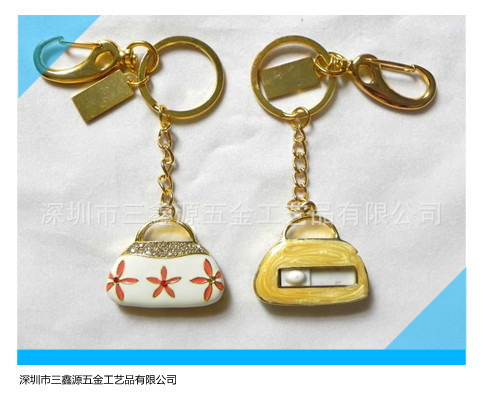 創意金屬鑰匙扣，可定制logo